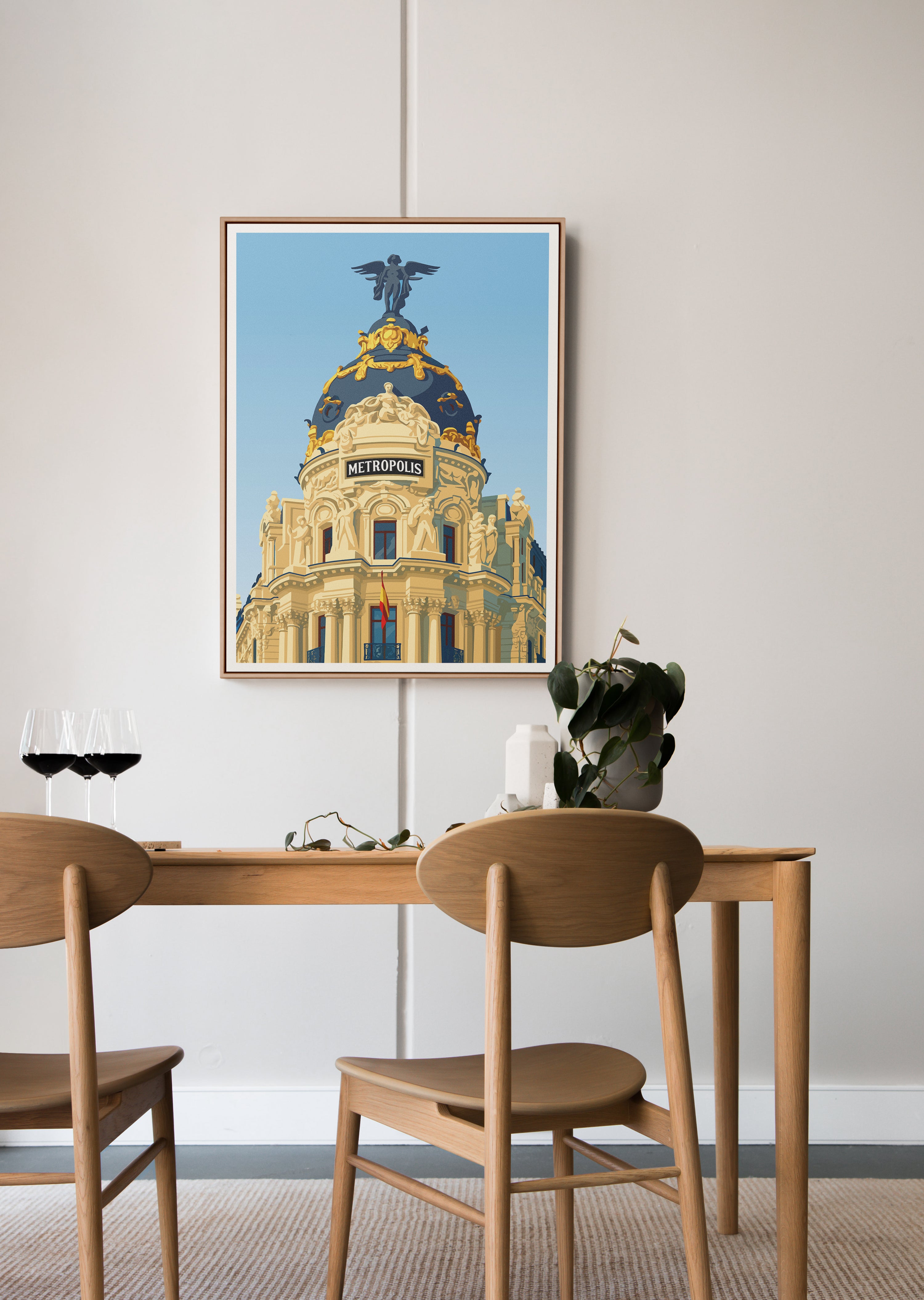 Metropolis Building Poster, Madrid