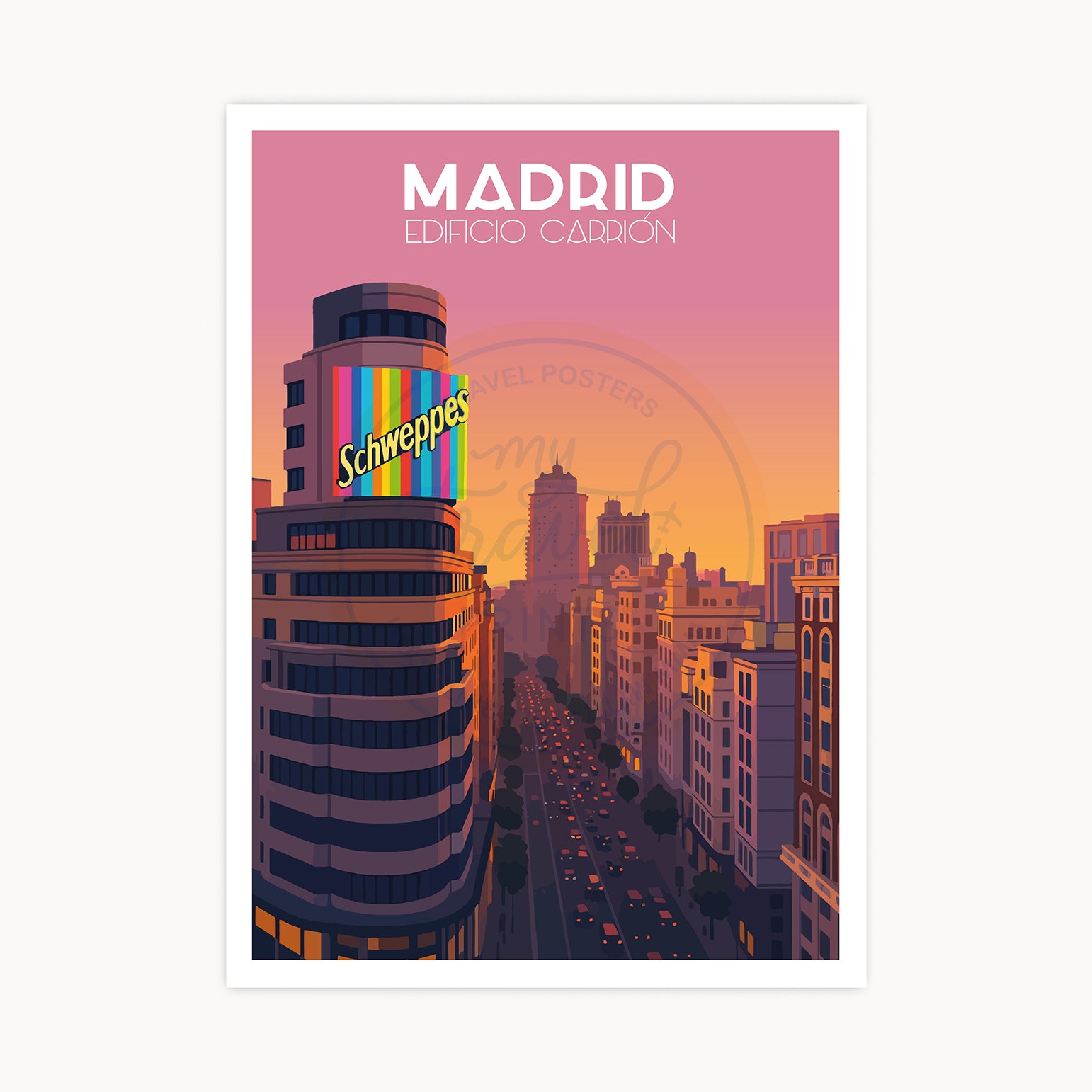Carrión Building Poster, Madrid