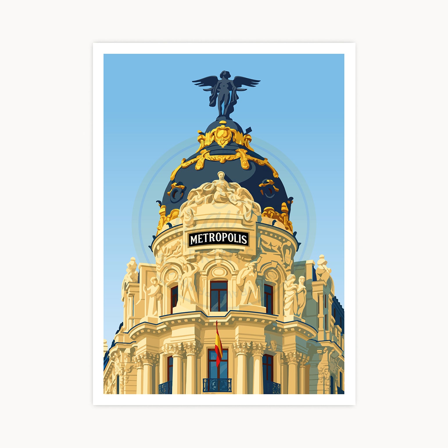 Metropolis Building Poster, Madrid