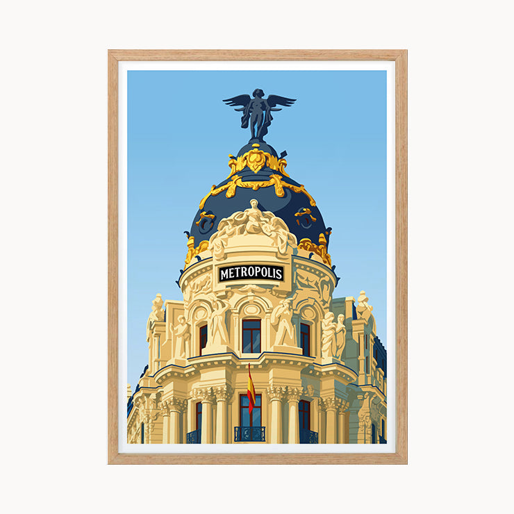 Metropolis Building Poster, Madrid