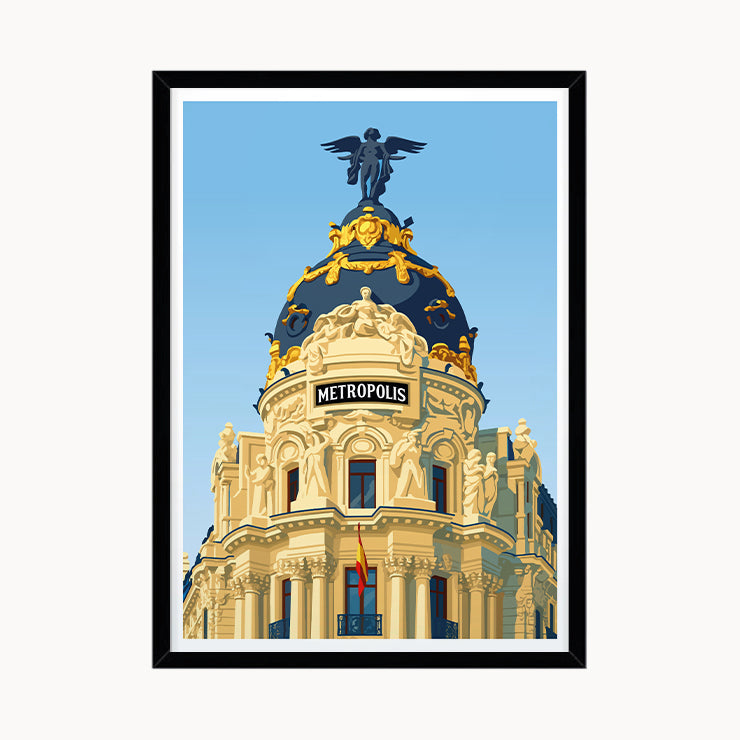 Metropolis Building Poster, Madrid