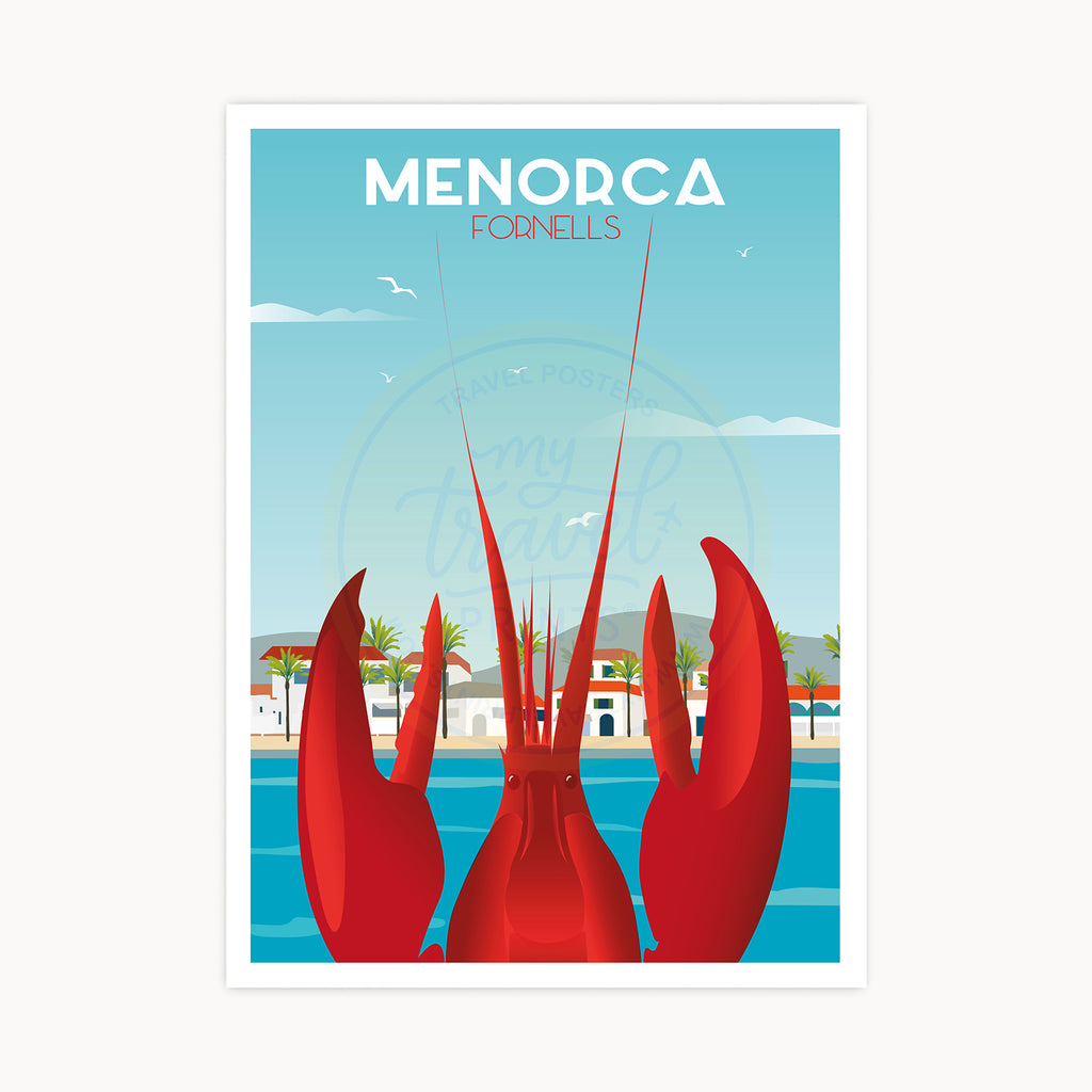 Póster Langosta de Fornells, Menorca