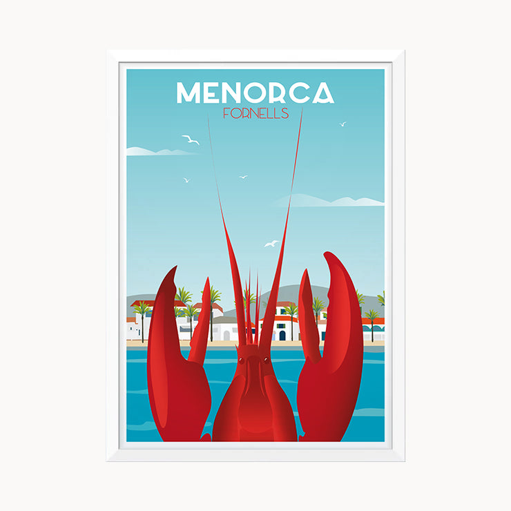 Fornells Lobster Poster, Menorca