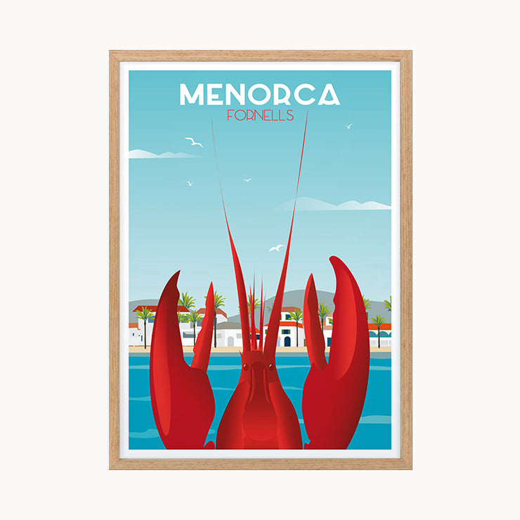 Fornells Lobster Poster, Menorca